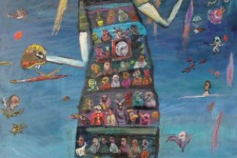 Автопортрет с рыбой. 2009. Холст, масло. 100х67